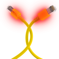 RJ45 Patch Cord Cat.6A S/FTP 2m LED FRNC VC jaune
